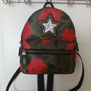 Jumbo Flower print Coach mini backpack